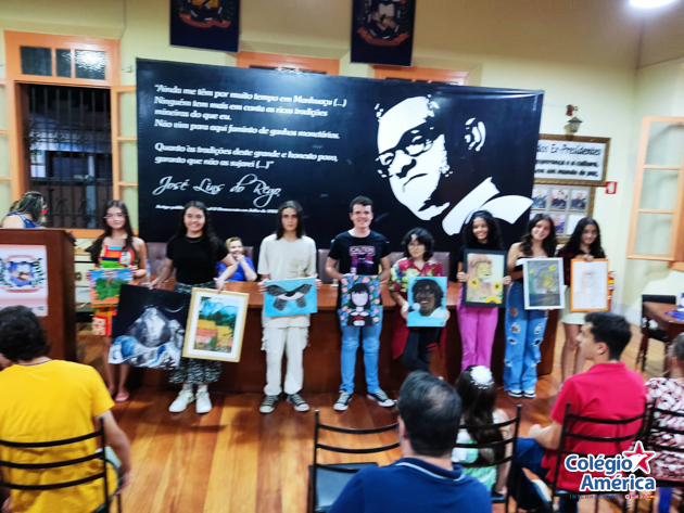 Alunos do Colégio América participam da “1ª Mostra de Artes” na Casa de Cultura de Manhuaçu